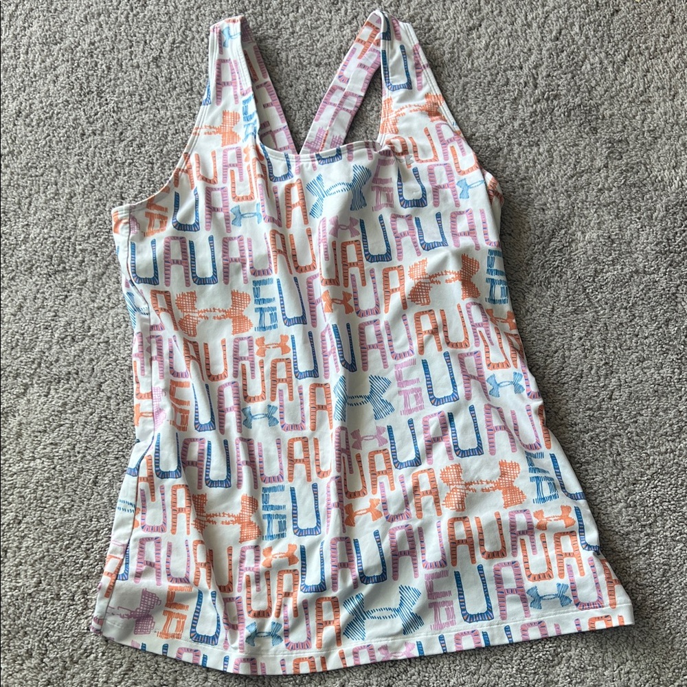 Under Armour Multicolor Logo Tank Top with built in sports bra